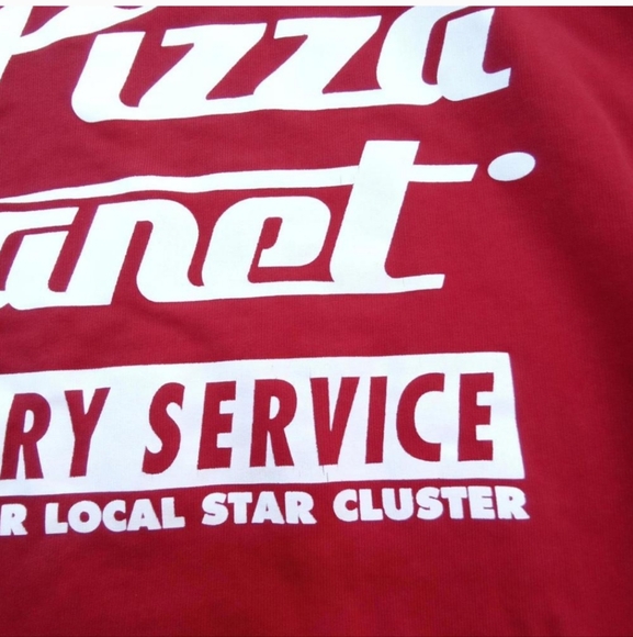 Disney Toy Story Pizza Planet Hoodie Red - Picture 10 of 10